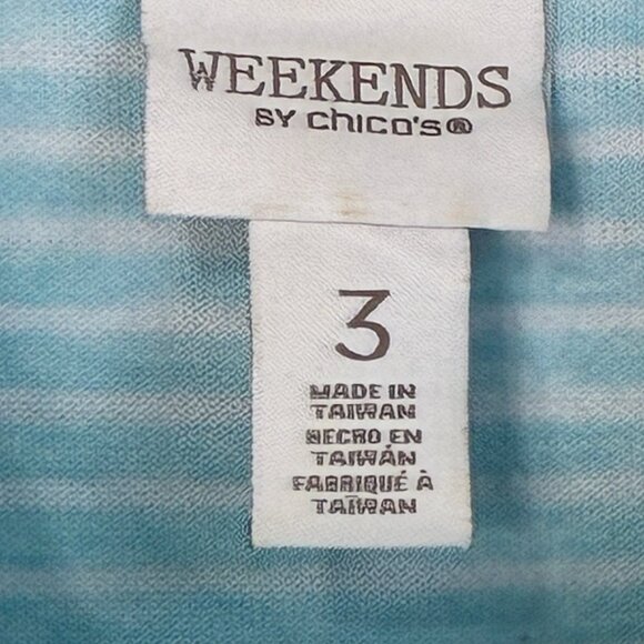 Chico’s Weekends Jacket Womens XL Or 3 Zip Close Drawcord Lightweight Beachy - Picture 2 of 10